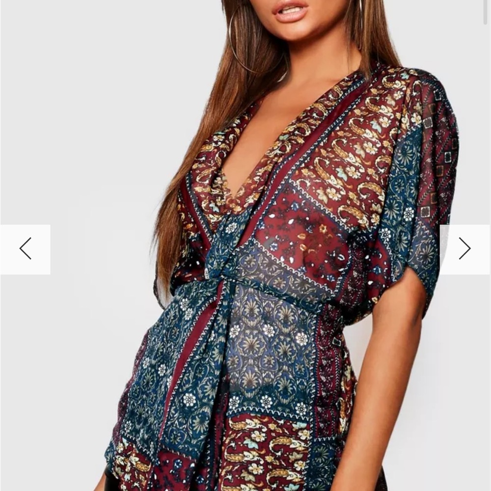 Excellent condition sheer see through top size 12 or XL Boohoo